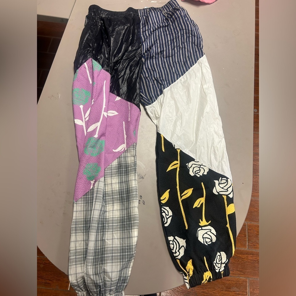 Opening ceremony Remade Pieced Printed Satin Pant size 50 womens